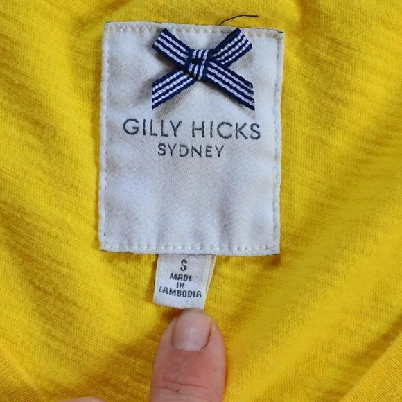 GILLY  HICKS Yellow Tee - Picture 3 of 5